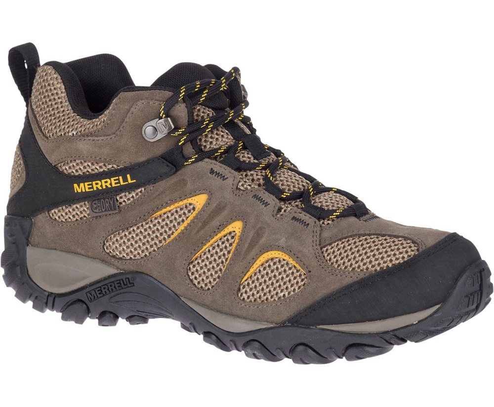 Kozaki Merrell Męskie Brązowe - Yokota 2 Mid Waterproof Wide Width - 095613-XKS